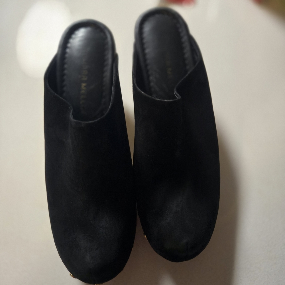 Tamara Mellon Grass Roots 80 Suede clogs Size 39/8 - Picture 5 of 14